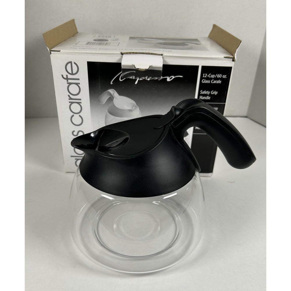 Capresso Replacement 12-Cup Elegance Coffee Carafe Fits #446 BLACK NEW!